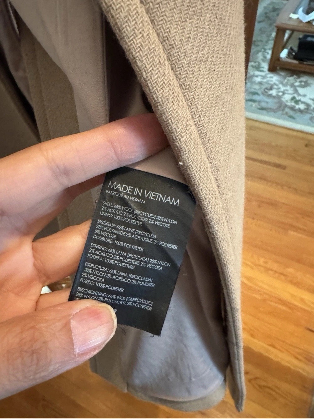 Club Monaco Camel Wool Coat XS - Picture 4 of 8